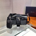 Prada 1BD295 Shiny Leather Shoulder Bag